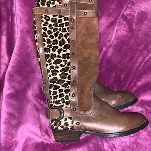 Steve Madden leopard boots